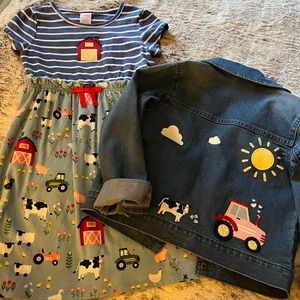 Gymboree dress and matching jean jacket